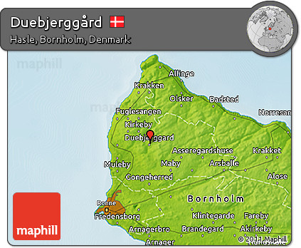Physical 3D Map of Duebjerggård