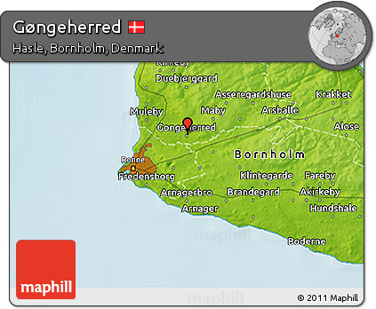 Physical 3D Map of Gøngeherred