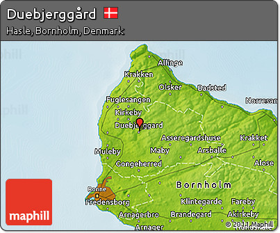Physical 3D Map of Duebjerggård