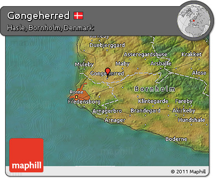 Satellite 3D Map of Gøngeherred
