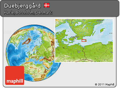 Physical Location Map of Duebjerggård