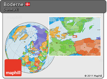 Political Location Map of Boderne