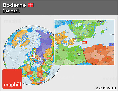 Political Location Map of Boderne