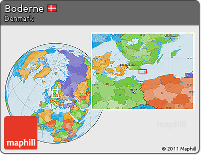 Political Location Map of Boderne