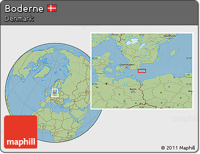 Savanna Style Location Map of Boderne