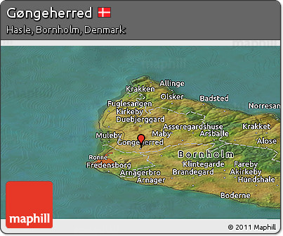 Satellite Panoramic Map of Gøngeherred