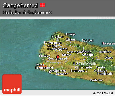 Satellite Panoramic Map of Gøngeherred