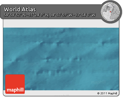 Satellite 3D Map of the Area around 55° 11' 31" N, 14° 22' 30" W
