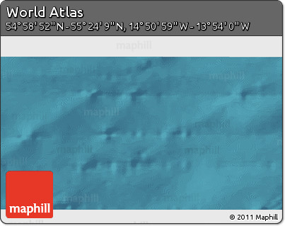 Satellite 3D Map of the Area around 55° 11' 31" N, 14° 22' 30" W