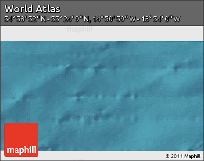 Satellite 3D Map of the Area around 55° 11' 31" N, 14° 22' 30" W