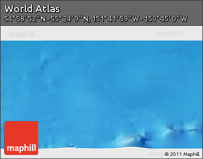 Physical 3D Map of the Area around 55° 11' 31" N, 151° 13' 29" W