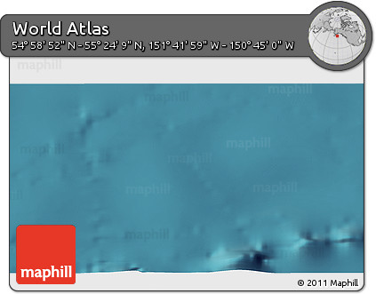 Satellite 3D Map of the Area around 55° 11' 31" N, 151° 13' 29" W