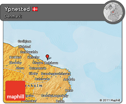 Political 3D Map of Ypnested