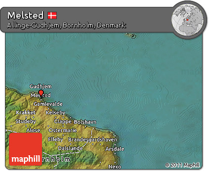 Satellite 3D Map of Melsted