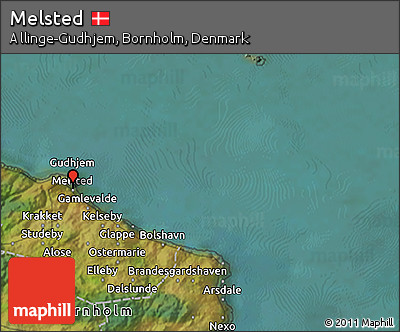 Satellite 3D Map of Melsted