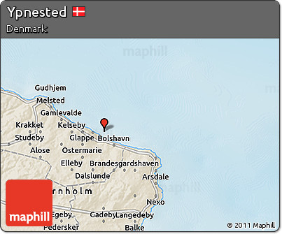 Shaded Relief 3D Map of Ypnested