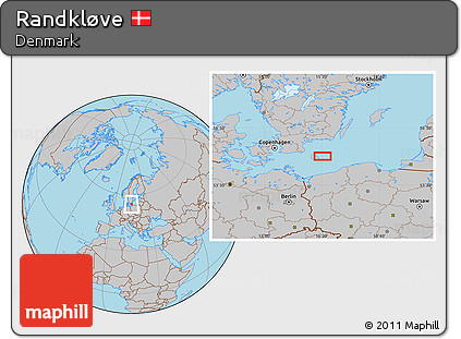 Gray Location Map of Randkløve