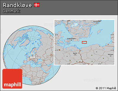 Gray Location Map of Randkløve