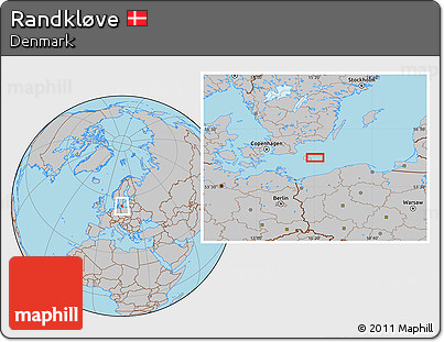 Gray Location Map of Randkløve