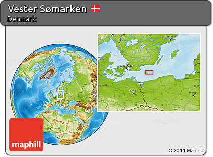 Physical Location Map of Vester Sømarken