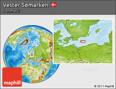 Physical Location Map of Vester Sømarken