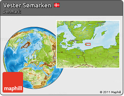 Physical Location Map of Vester Sømarken