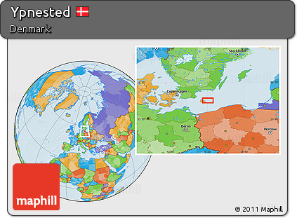 Political Location Map of Ypnested