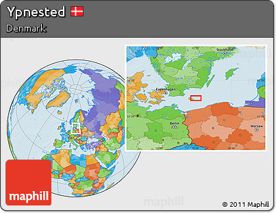 Political Location Map of Ypnested
