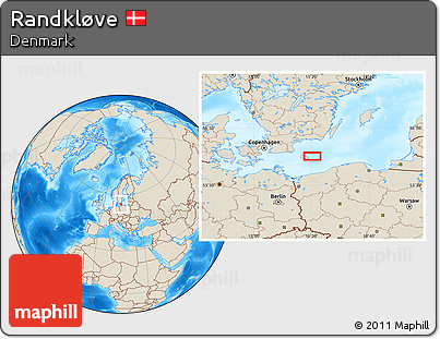 Shaded Relief Location Map of Randkløve