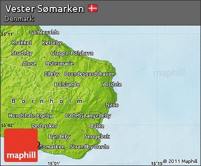 Physical Map of Vester Sømarken