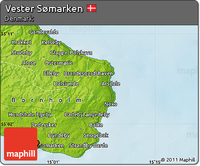 Physical Map of Vester Sømarken