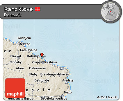 Shaded Relief Map of Randkløve