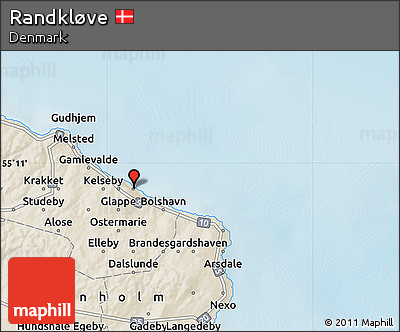Shaded Relief Map of Randkløve