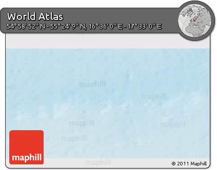 Shaded Relief 3D Map of the Area around 55° 11' 31" N, 17° 4' 30" E