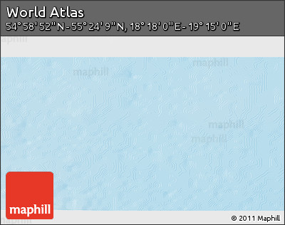 Physical 3D Map of the Area around 55° 11' 31" N, 18° 46' 29" E