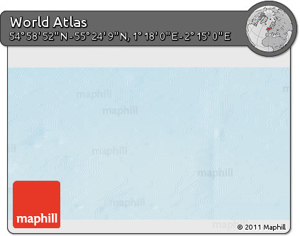 Physical 3D Map of the Area around 55° 11' 31" N, 1° 46' 29" E