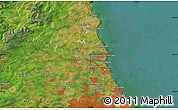 Satellite Map of the area around 55° 11' 31" N, 1° 37' 30" W