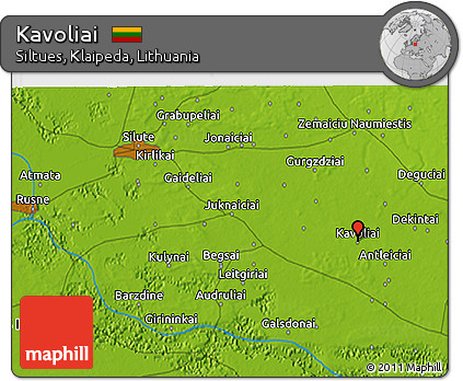 Physical 3D Map of Kavoliai