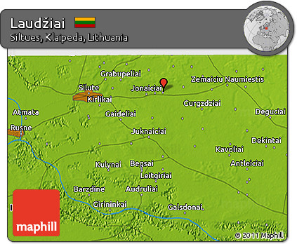 Physical 3D Map of Laudžiai