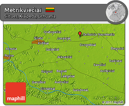Physical 3D Map of Metrikviečiai