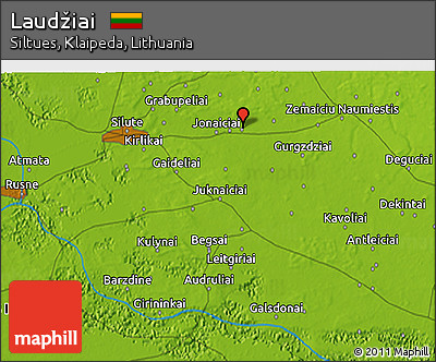 Physical 3D Map of Laudžiai