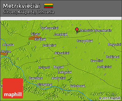 Physical 3D Map of Metrikviečiai