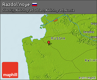 Physical 3D Map of Razdol'noye