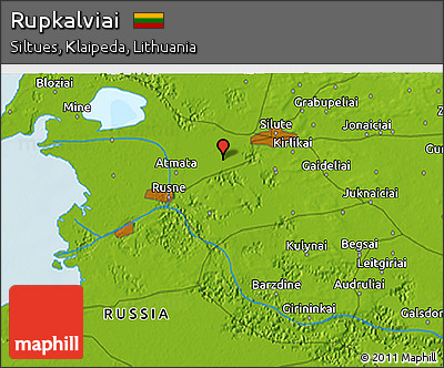 Physical 3D Map of Rupkalviai