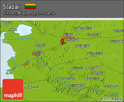 Physical 3D Map of Šlažai