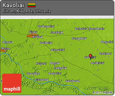 Physical 3D Map of Kavoliai