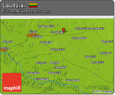 Physical 3D Map of Laudžiai