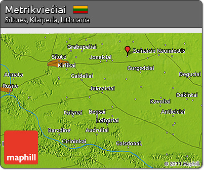 Physical 3D Map of Metrikviečiai