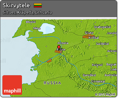 Physical 3D Map of Skirvytėlė