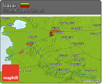 Physical 3D Map of Šlažai